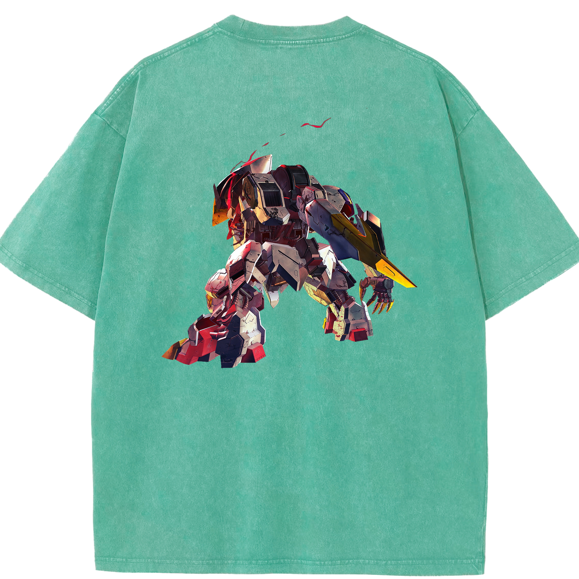 （画像用） 機動戦士ガンダム Mobile Suit Gundam 綿100% ヴィンテージ風 半袖Tシャツ（背面プリント）